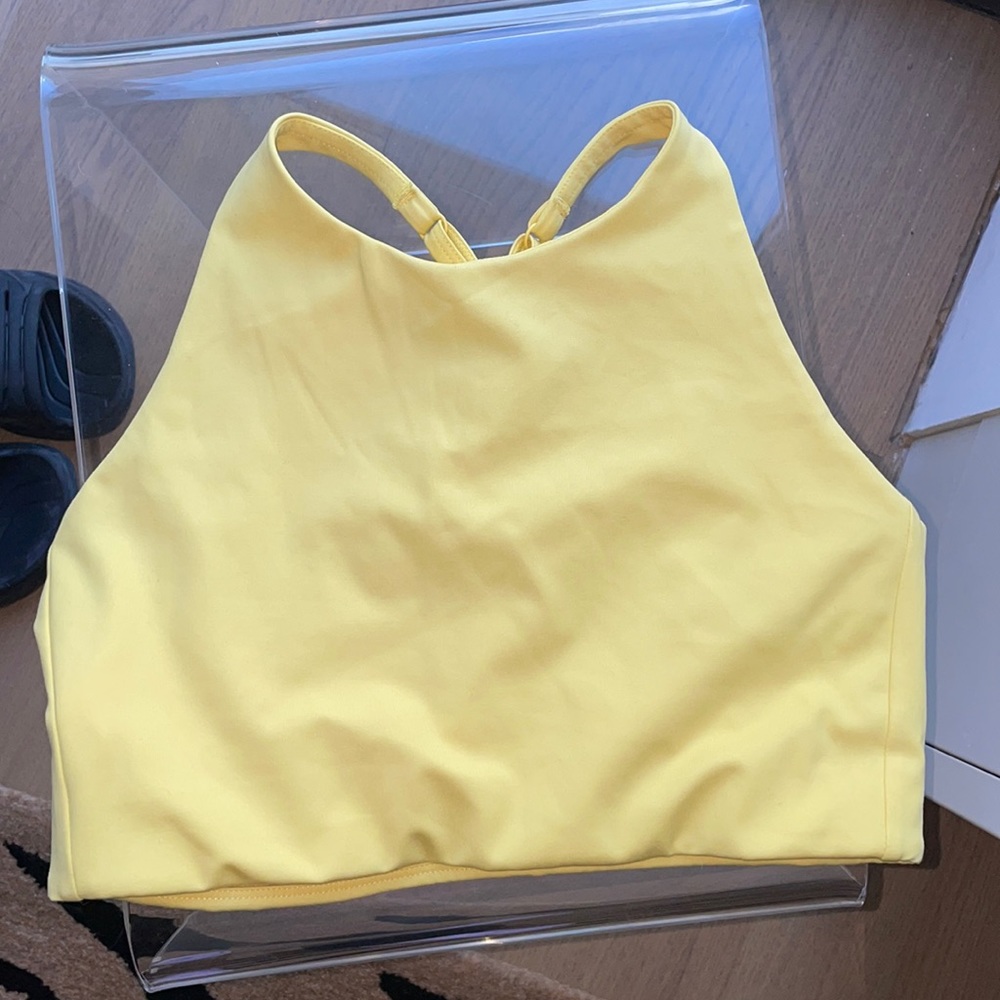 Girlfriend collective yellow topanga bra M